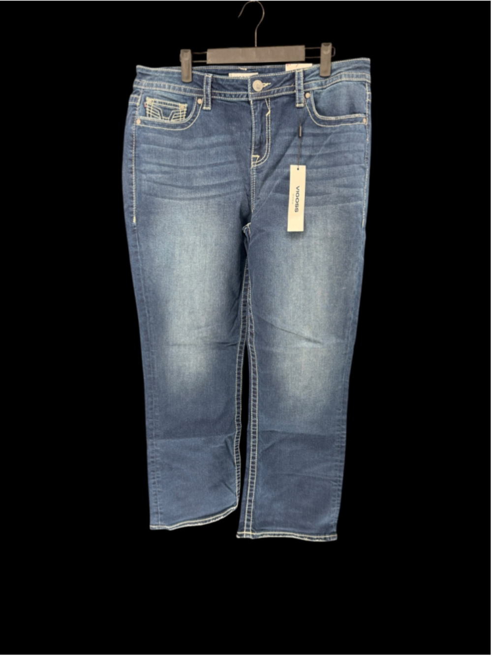 Women's Vigoss Heritage Fit Slim Boot Cut Jeans Size 16 Blue
